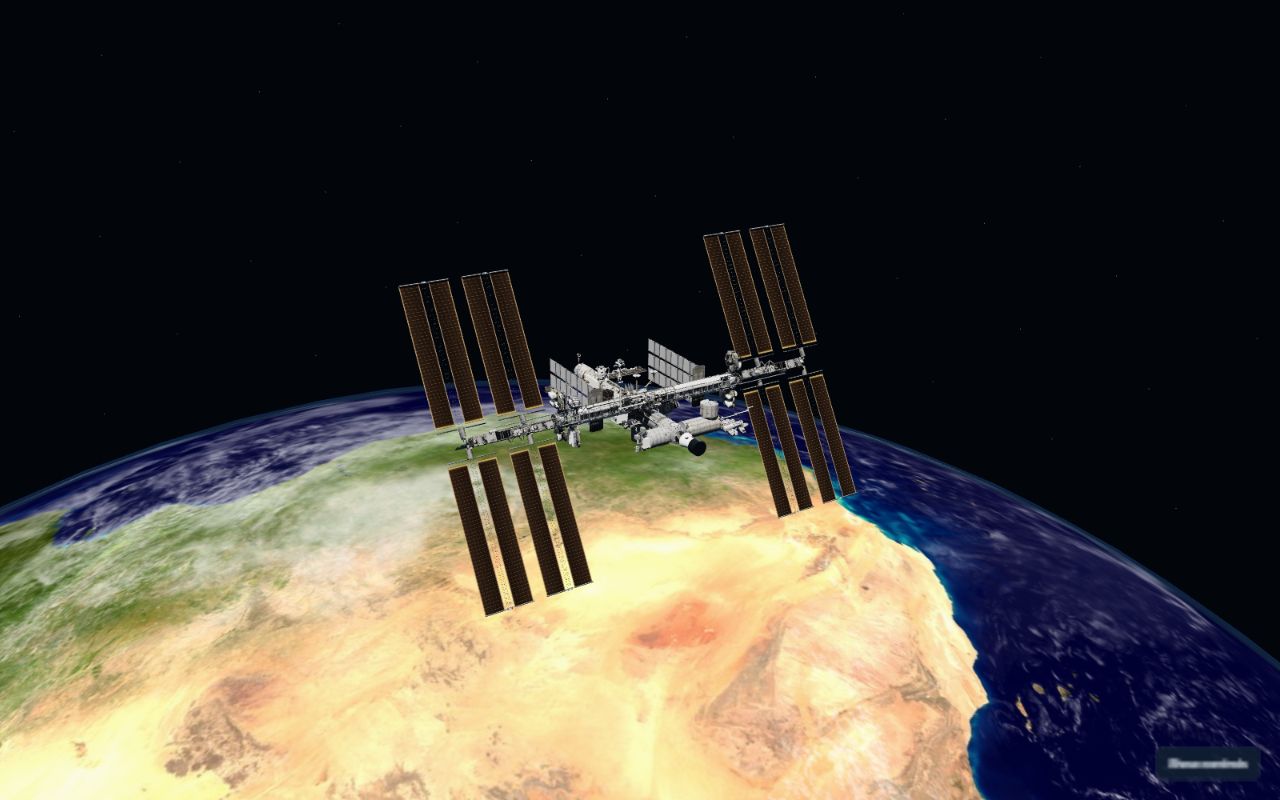 International Space Station above Earth